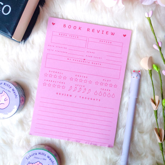 A6 Book Review Notepad