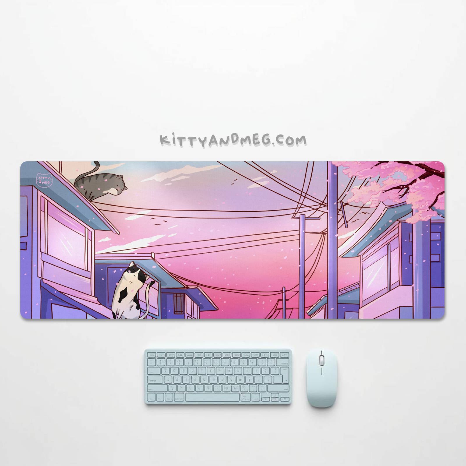 japanese inspired deskmat pastel lofi aesthetic