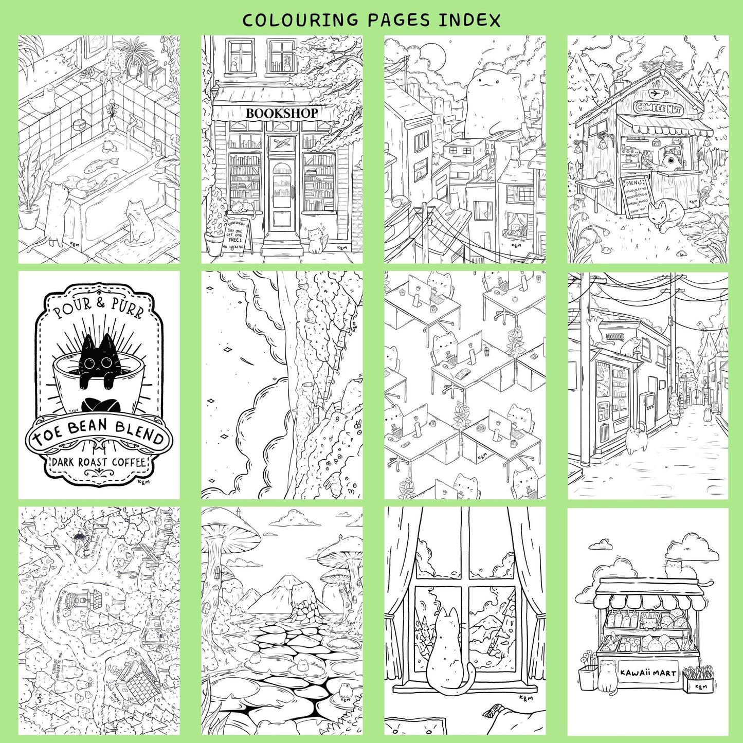 Kitty & Meg Cosy Kawaii Colouring Book