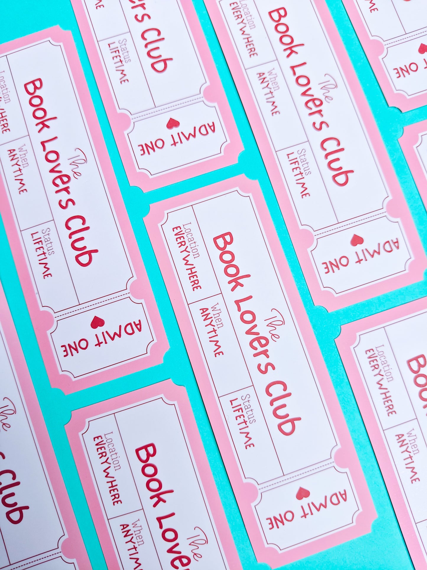 Book Lover Ticket Bookmark