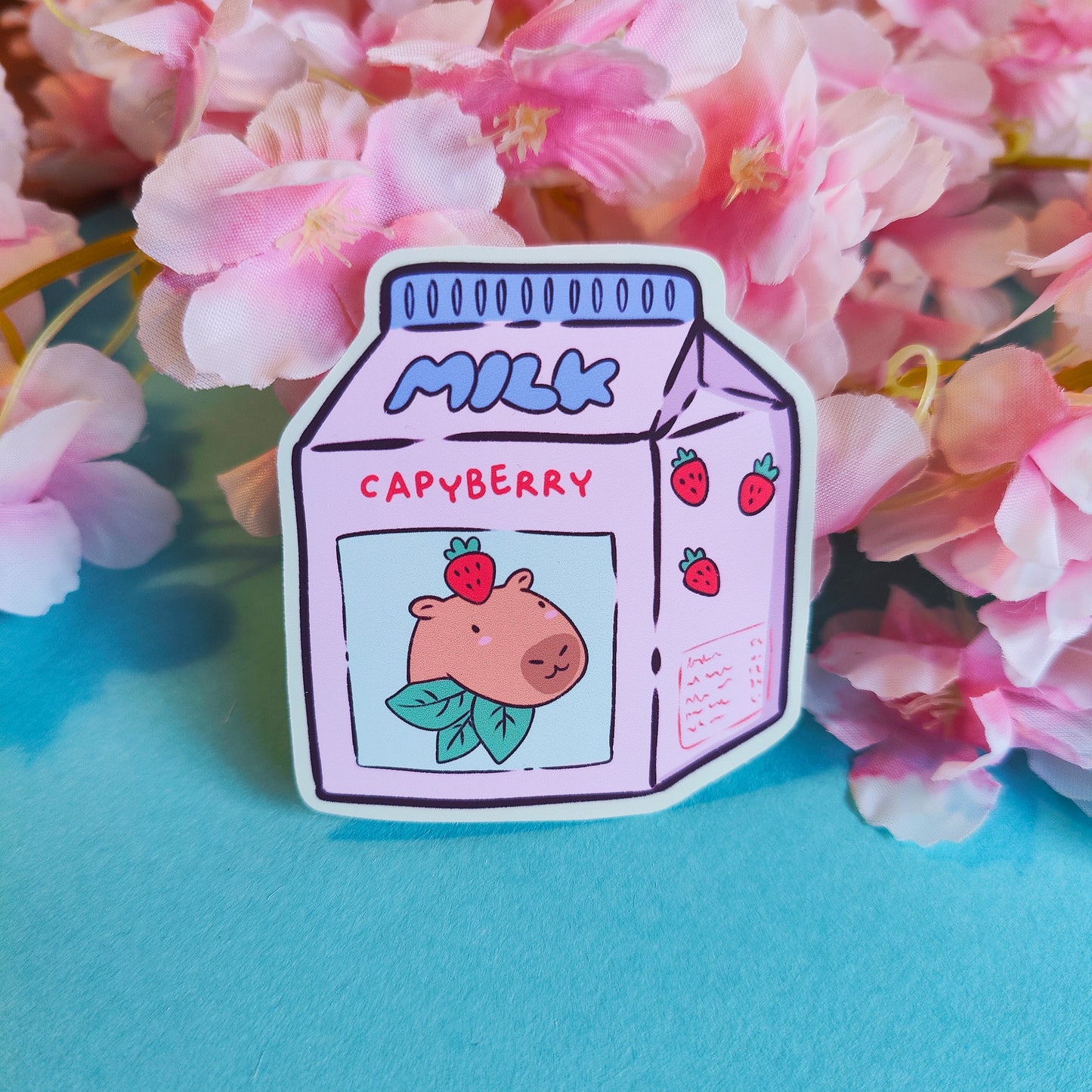 Capyberry Milk Vinyl Sticker