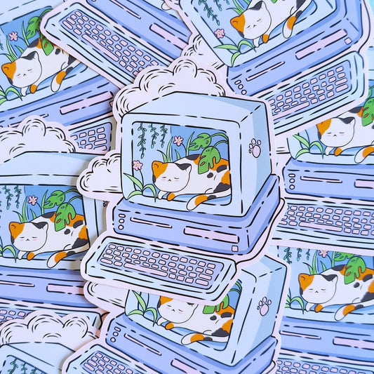 Kitty Cloud Vinyl Sticker