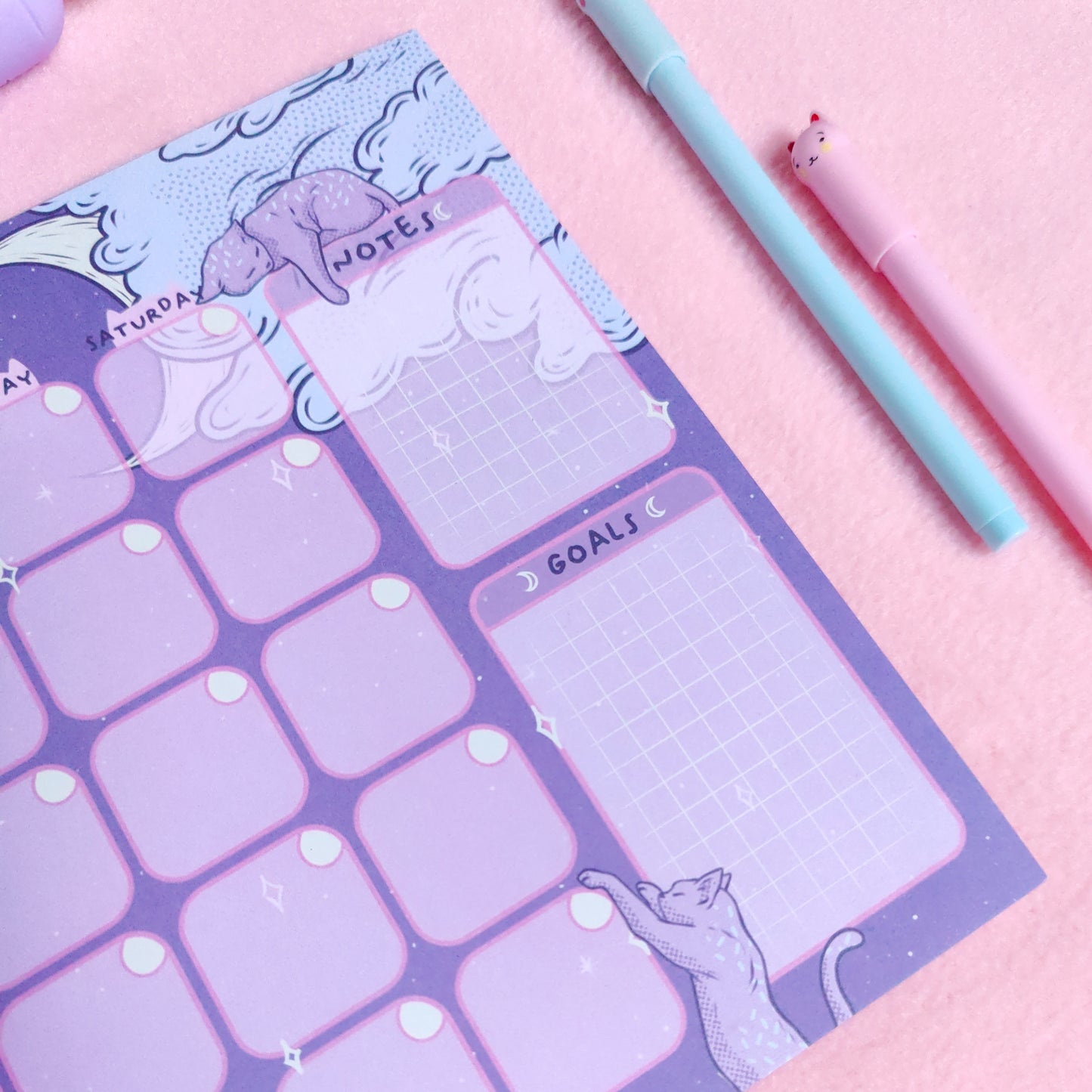 Lunar Kitties Monthly Planner
