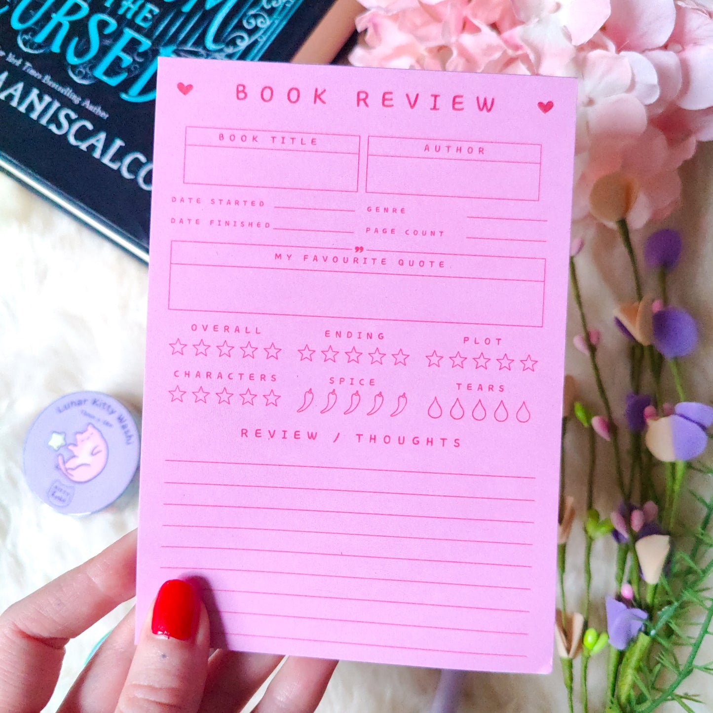 A6 Book Review Notepad