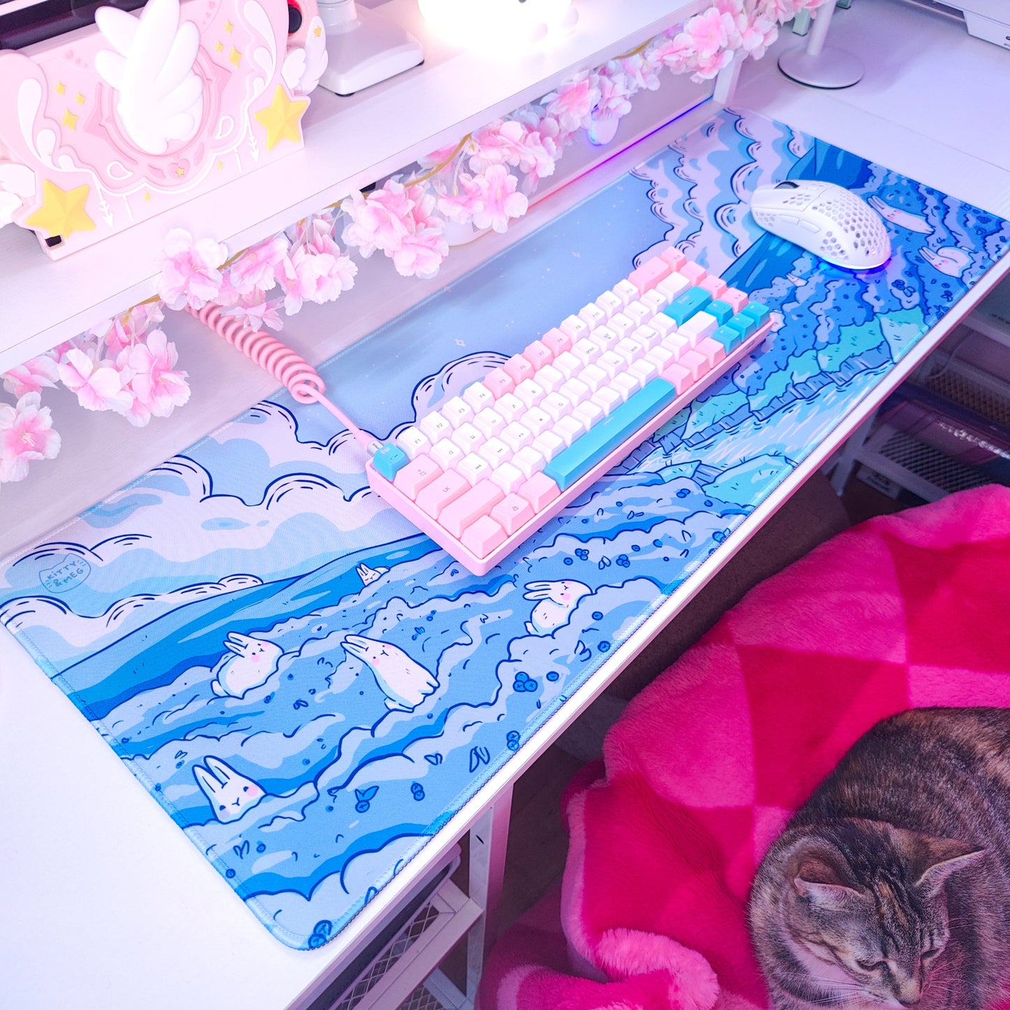 Blueberry Bunnies Deskmat