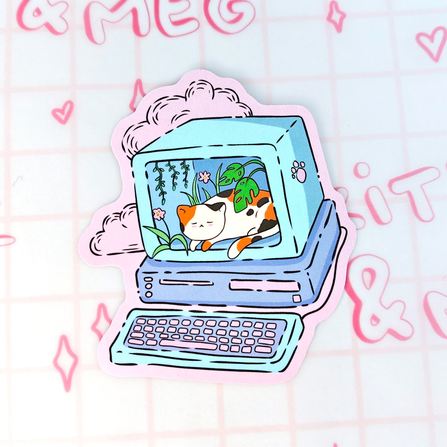 Kitty Cloud Vinyl Sticker