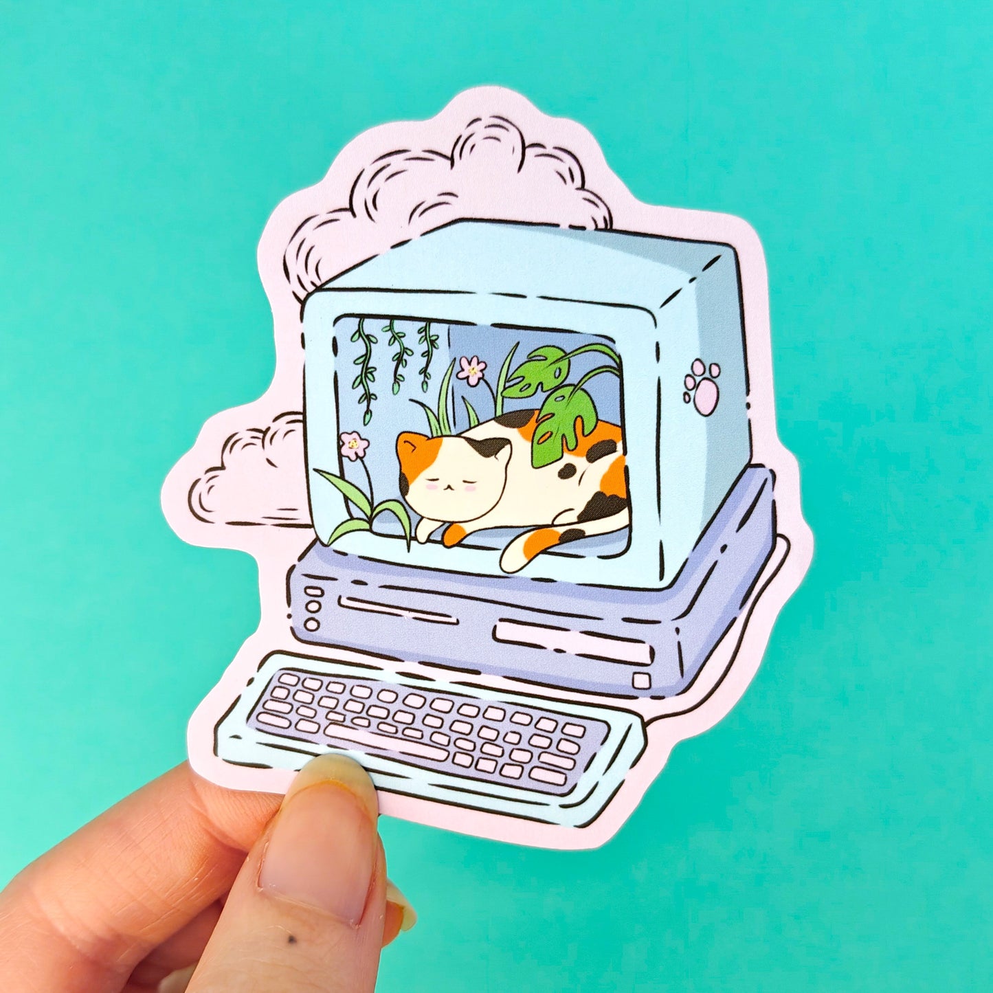 Kitty Cloud Vinyl Sticker