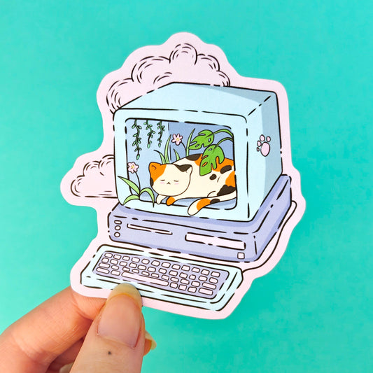 Kitty Cloud Vinyl Sticker