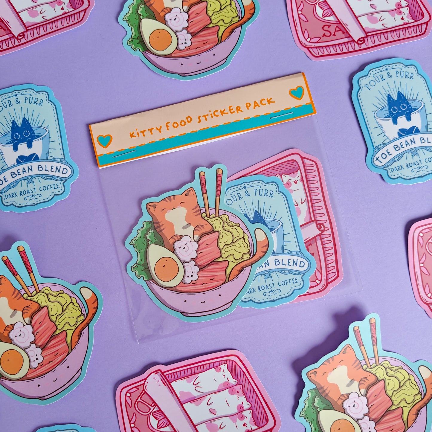 Kitty Food Sticker Pack