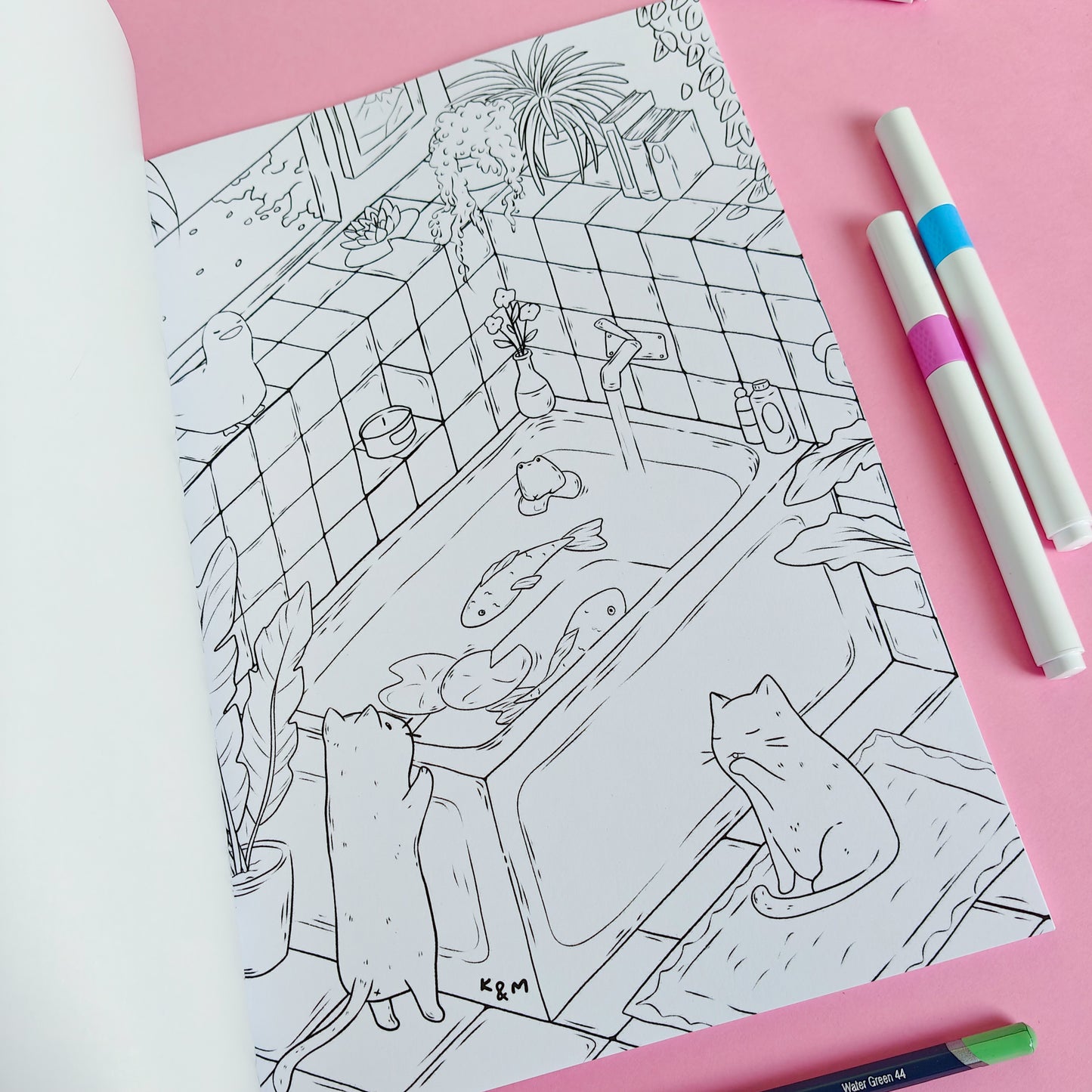 Kitty & Meg Cosy Kawaii Colouring Book