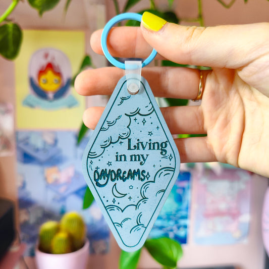 Living in my Daydreams Engraved Keyring