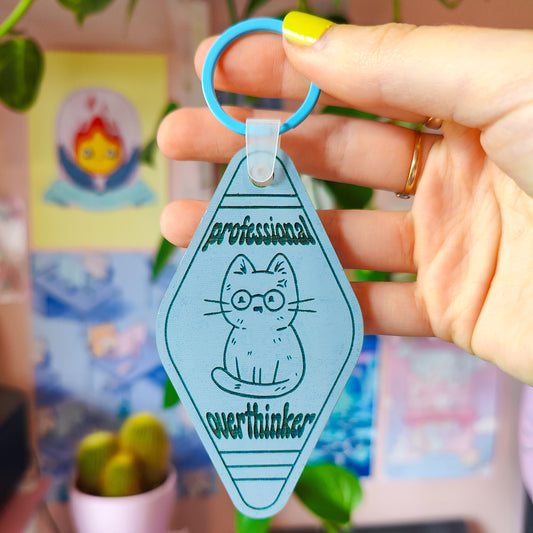 Professional Overthinker Engraved Keyring