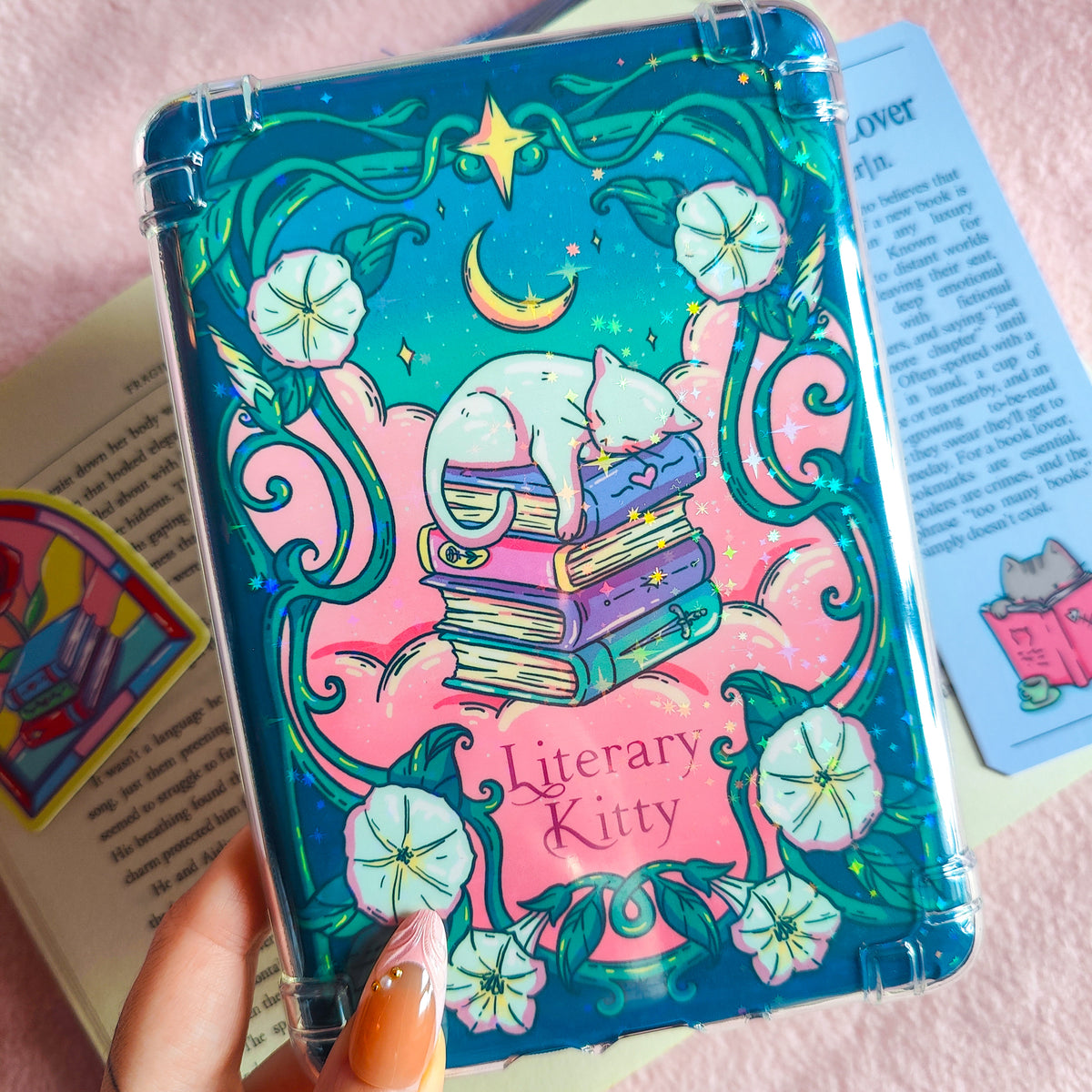 Literary Kitty E-Reader Insert