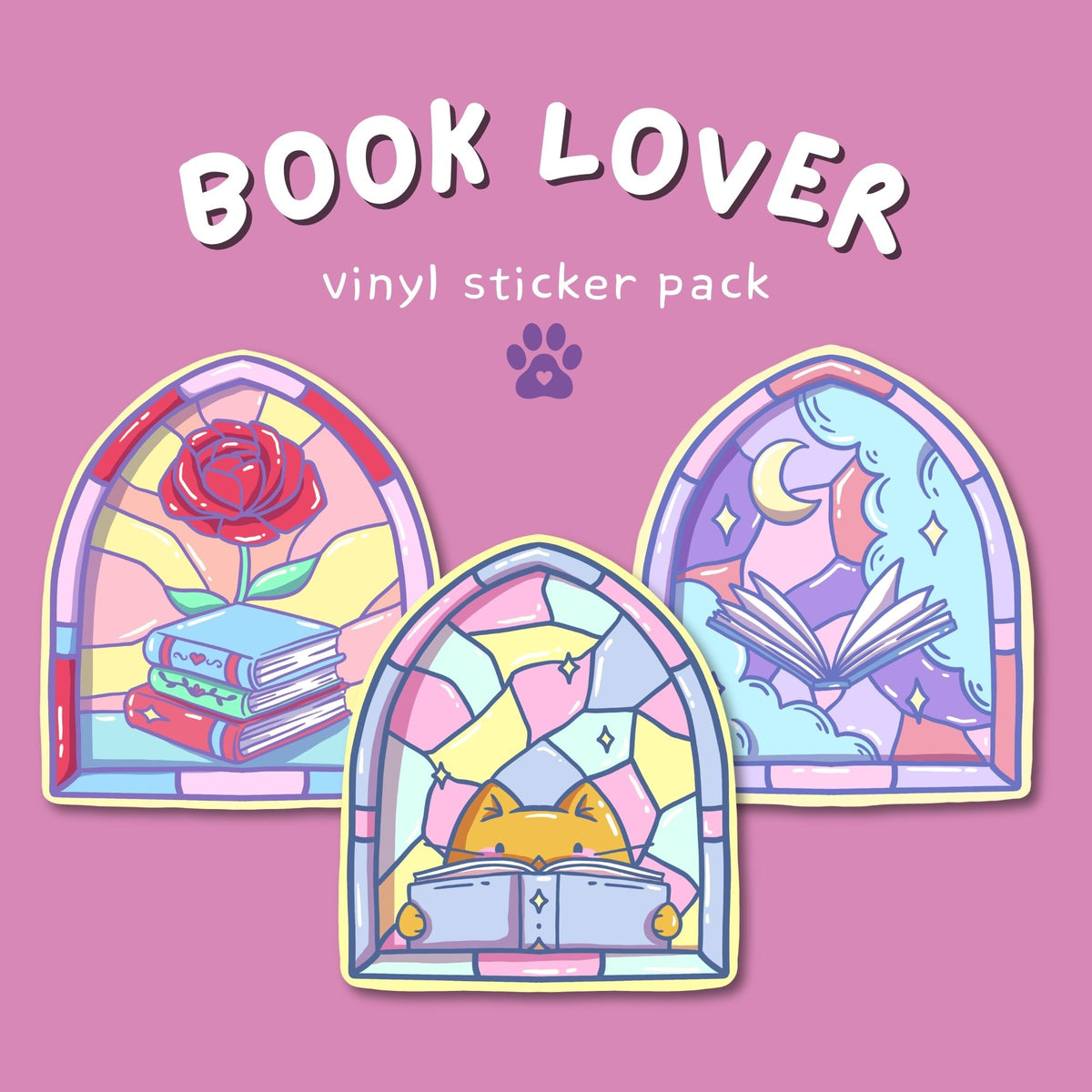 Book Lover Vinyl Sticker Pack